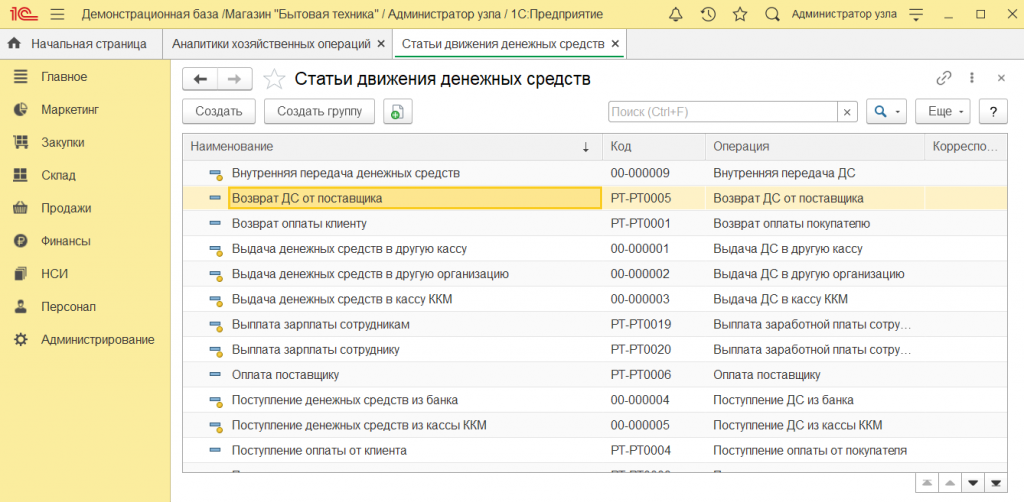 Как оформить возврат поставщику в 1С Розница 2.